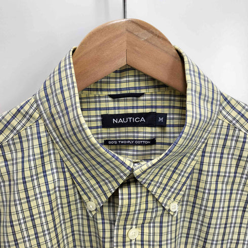 ノーティカ NAUTICA チェック柄 ボタンダウン 半袖シャツ メンズ JPN:M