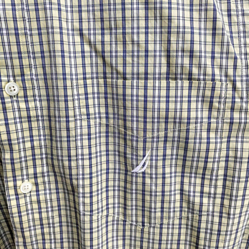 ノーティカ NAUTICA チェック柄 ボタンダウン 半袖シャツ メンズ JPN:M