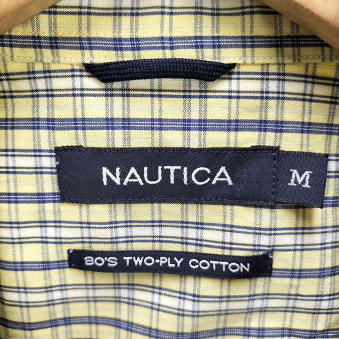 ノーティカ NAUTICA チェック柄 ボタンダウン 半袖シャツ メンズ JPN:M