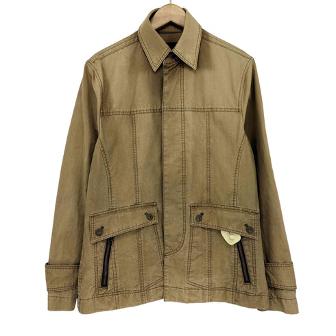 モルガンオム MORGAN HOMME コットン 比翼 ワークジャケット メンズ import:L