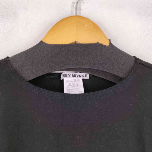 イッセイミヤケ ISSEY MIYAKE コットン 切り替えデザイン L/S カットソー レディース JPN:2