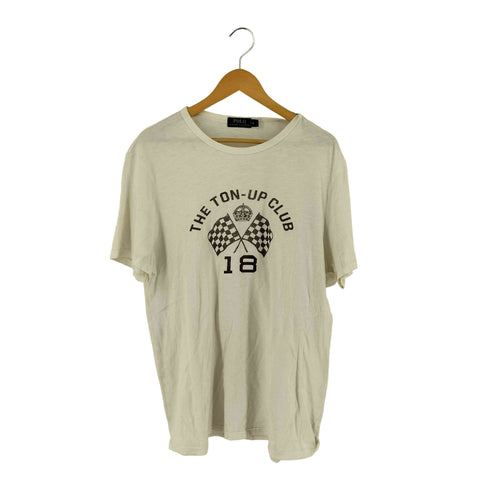 ポロラルフローレン POLO RALPH LAUREN THE TON-UP CLUB 18 チェッカーフラッグ プリントTシャツ メンズ JPN:XL
