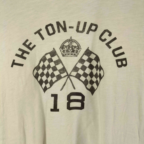 ポロラルフローレン POLO RALPH LAUREN THE TON-UP CLUB 18 チェッカーフラッグ プリントTシャツ メンズ JPN:XL