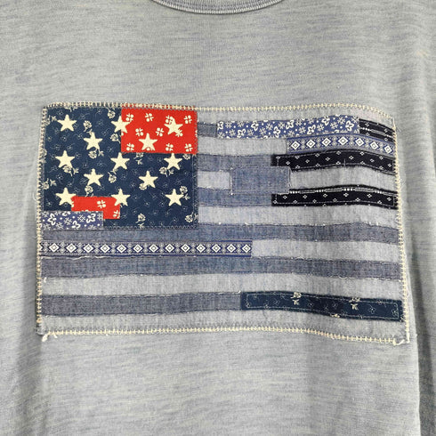 ポロバイラルフローレン Polo by RALPH LAUREN 星条旗 刺繍 クルーネックTシャツ CLASSIC FIT INDIGO メンズ JPN:M