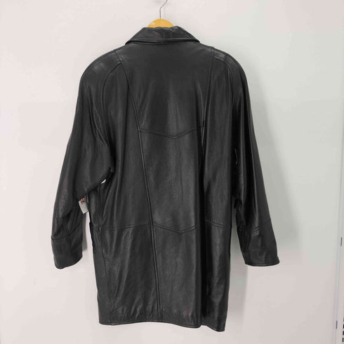 SOPHIA 羊革 ラムレザー ダブルブレスト レザー コート レディース JPN:38