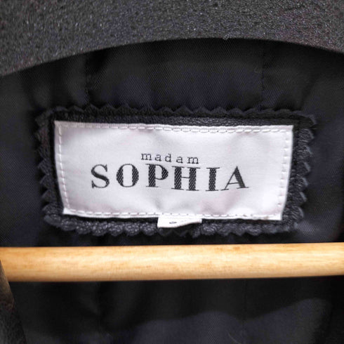 SOPHIA 羊革 ラムレザー ダブルブレスト レザー コート レディース JPN:38