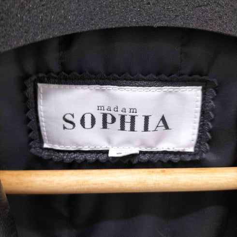 SOPHIA 羊革 ラムレザー ダブルブレスト レザー コート レディース JPN:38
