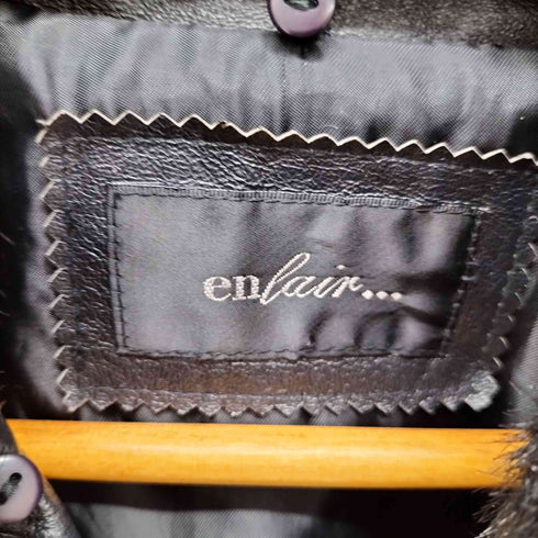 豚皮 ピッグレザー 襟ファー 比翼ボタン レザー ステンカラー コート レディース