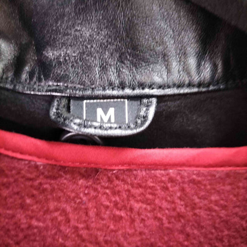 日本製 羊革 スペインラム フリースライナー付 レザー ステンカラー コート レディース JPN:M