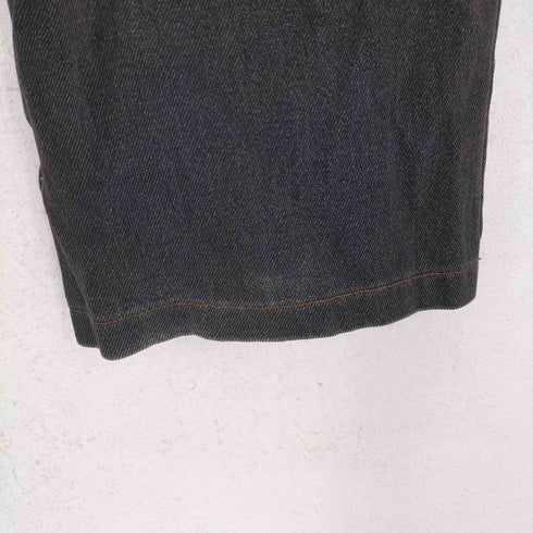 カンサイマン KANSAI MAN バックポケット刺繍ブラックデニムパンツ メンズ