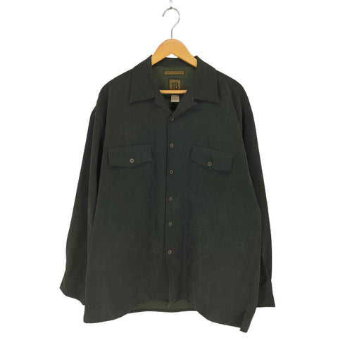 ブルーノ BRUNO SUEDED MICROFIBER スエード開襟シャツ メンズ L