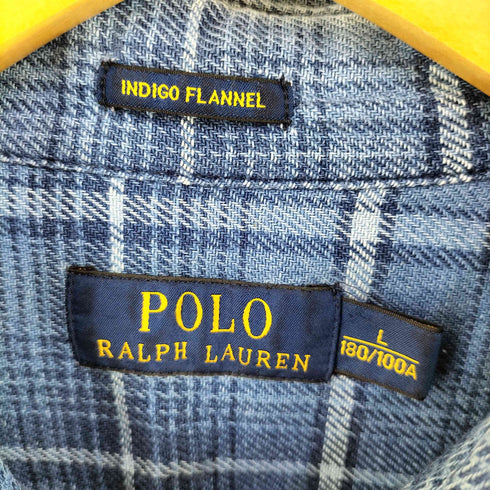 ポロラルフローレン POLO RALPH LAUREN 金属ボタンチェックシャツ メンズ JPN:L