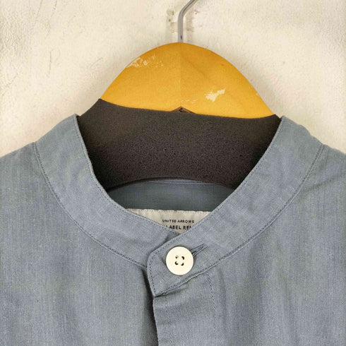 ユナイテッドアローズグリーンレーベルリラクシング UNITED ARROWS green label relaxing ALBINI C/L バンドカラー 半袖 シャツ メンズ import:S