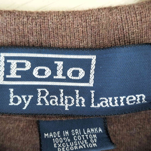 ポロバイラルフローレン Polo by RALPH LAUREN 90s ポニー刺繍 コットン 長袖 ポロシャツ メンズ import:M