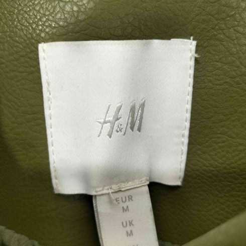 エイチアンドエム H&M ベルテッド フェイクレザー ジャケット レディース import:M