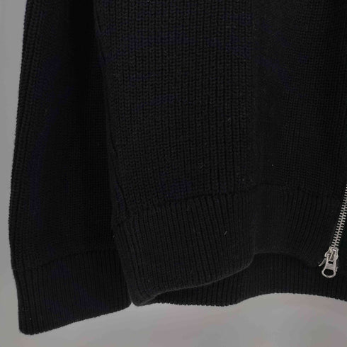 ザラ ZARA リブ ダブルジップ ドライバーズニット メンズ import:XL