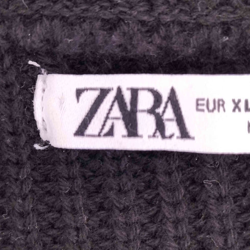ザラ ZARA リブ ダブルジップ ドライバーズニット メンズ import:XL