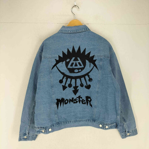 MONSTER 両面プリント デニムジャケット メンズ L