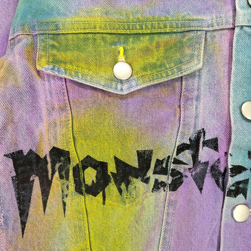 MONSTER 両面プリント デニムジャケット メンズ L