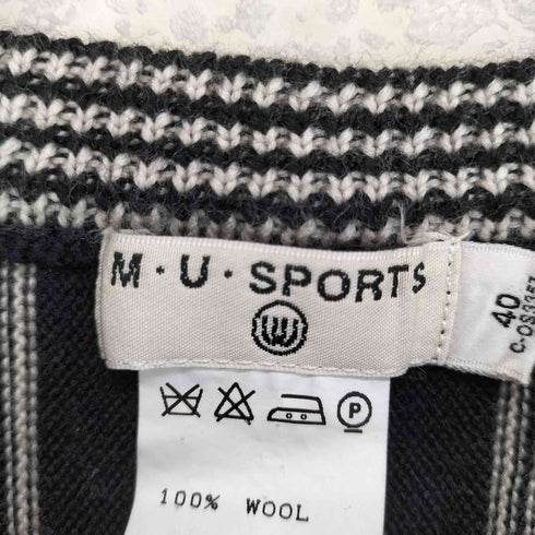 M.U.SPORTS パイル刺繍ニットベスト メンズ 40