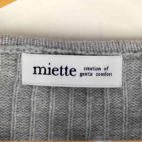 ミエット miette レイヤード配色ニットカーディガン レディース