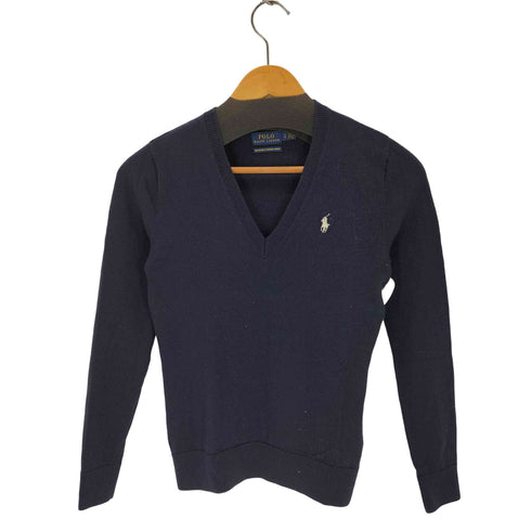 ポロラルフローレン POLO RALPH LAUREN WASHABLE MERINO WOOL ポニー刺繍 Vネック ニット レディース import:S
