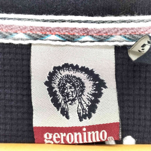geronimo Y2K 平成 グランジ イーグル 刺繍ヘンリーネックカットソー メンズ JPN:XL