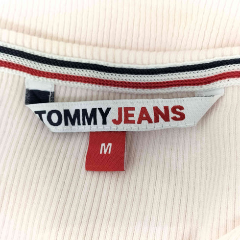 トミージーンズ tommy jeans ロゴ刺繍 クロップド カットソー レディース import:M