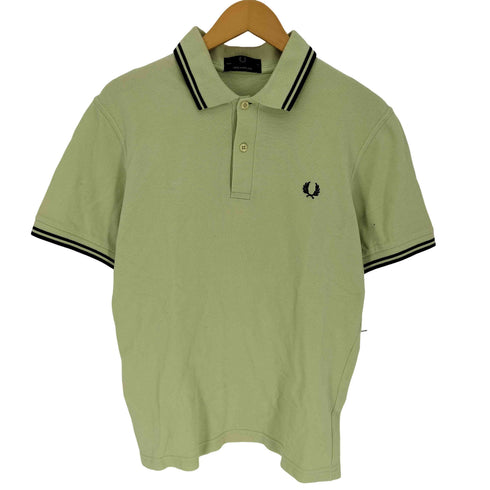フレッドペリー FRED PERRY 英国製 ロゴ刺繍 S/S 鹿の子 ポロシャツ メンズ 38