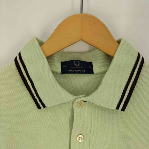 フレッドペリー FRED PERRY 英国製 ロゴ刺繍 S/S 鹿の子 ポロシャツ メンズ 38