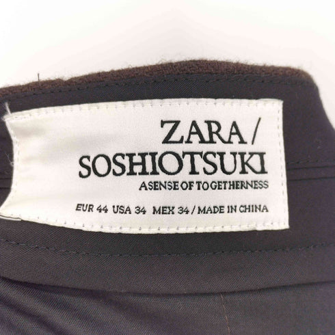 ソウシオオツキ SOSHIOTSUKI プリーツフランネルスーツパンツ メンズ 34