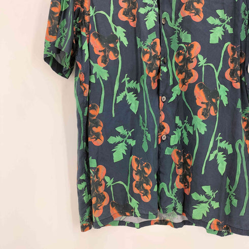 ピーエスポールスミス PS Paul Smith フローラル 総柄 プリント S/S オープンカラー アロハ シャツ メンズ import:XL
