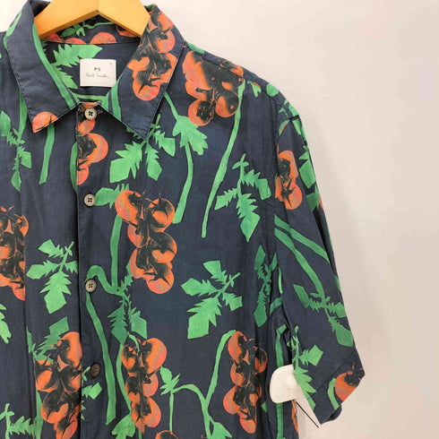 ピーエスポールスミス PS Paul Smith フローラル 総柄 プリント S/S オープンカラー アロハ シャツ メンズ import:XL