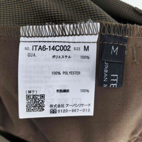 アイテムズアーバンリサーチ ITEMS URBAN RESEARCH 25AW ミニマルチェック クラシック トラウザー レディース JPN:M