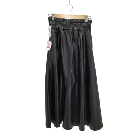 アキラナカ AKIRA NAKA 25AW Paz gather waist skirt フェイクレザー フレアスカート レディース JPN:2