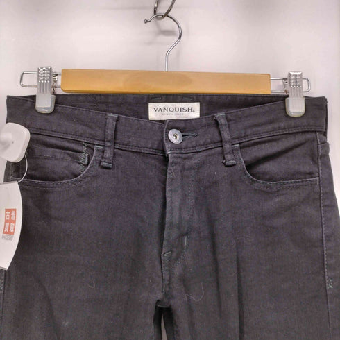 ヴァンキッシュ VANQUISH One Wash Power Stretch Skinny Denim Pants ストレッチ スキニー ブラック デニム パンツ メンズ 28