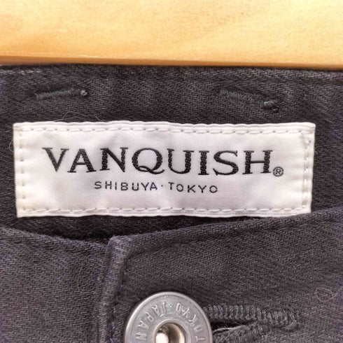 ヴァンキッシュ VANQUISH One Wash Power Stretch Skinny Denim Pants ストレッチ スキニー ブラック デニム パンツ メンズ 28