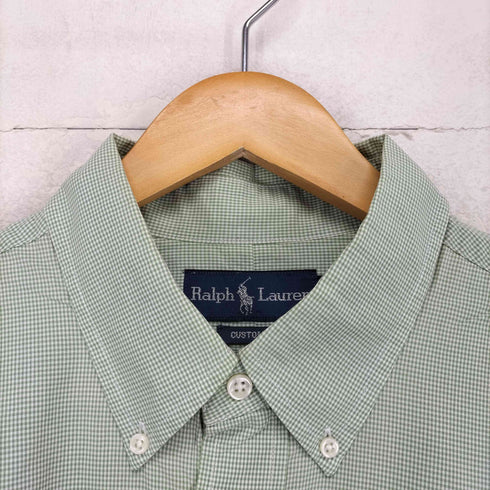 ラルフローレン RALPH LAUREN CUSTOM FIT チェック柄ポニー刺繍BDシャツ メンズ XL