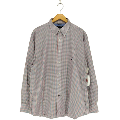 ノーティカ NAUTICA CLASSIC FIT ロゴ刺繍チェックBDシャツ メンズ XL