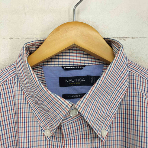 ノーティカ NAUTICA CLASSIC FIT ロゴ刺繍チェックBDシャツ メンズ XL