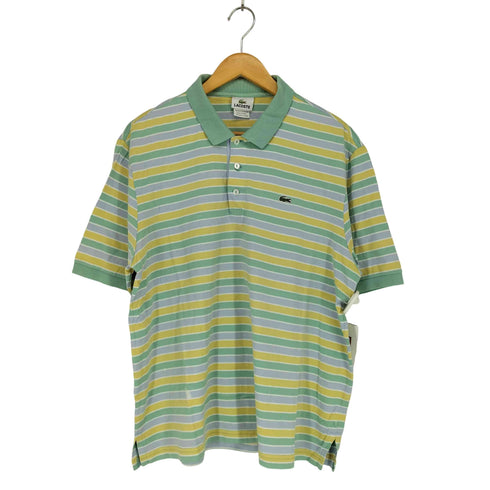 ラコステ LACOSTE ボーダー柄ロゴ刺繍ポロシャツ メンズ 6