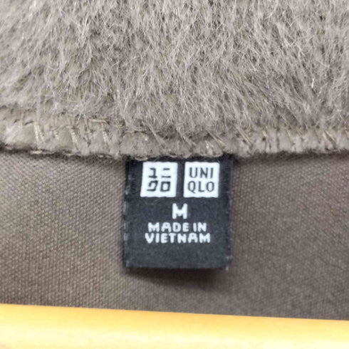 ユニクロ UNIQLO スムースヤーンフリースノーカラージャケット レディース M