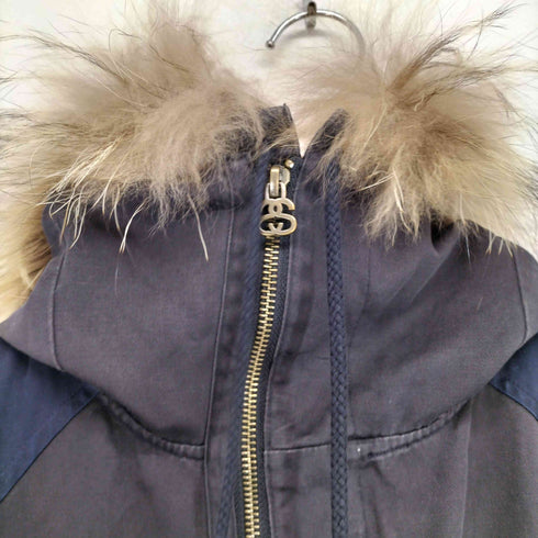 ステューシー Stussy 00s racoon fur ラクーンファー モッズコート メンズ S