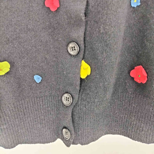 ディーアンドジードルチェアンドガッバーナ D&G DOLCE&GABBANA 00s 花柄 デザインクルーネックリブカーディガン レディース import:S