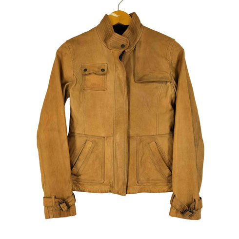バナナリパブリック BANANA REPUBLIC ラムレザー シングルライダースジャケット レディース JPN:S