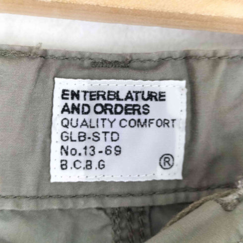 ENTERBLATURE 斜めデザイン カーゴパンツ メンズ