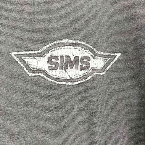 SIMS Since Biginning プリントクルネックTシャツ シングルステッチ メンズ