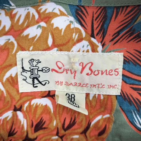ドライボーンズ Dry Bones 90S レーヨン100 S/S アロハシャツ メンズ US:38