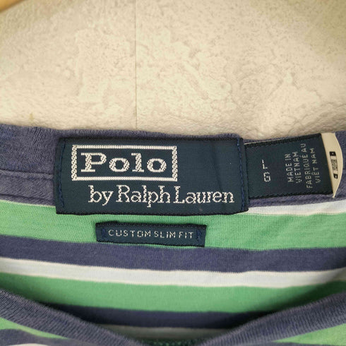 ポロバイラルフローレン Polo by RALPH LAUREN CUSTOM SLIMFIT ボーダーTシャツ メンズ import:L