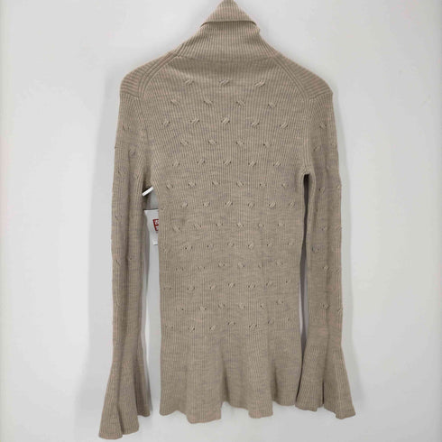 babaco 20AW CABLE EYELET TURTLE NECK SANDBEIGE ケーブル アイレット タートルネック ニット セーター レディース FREE